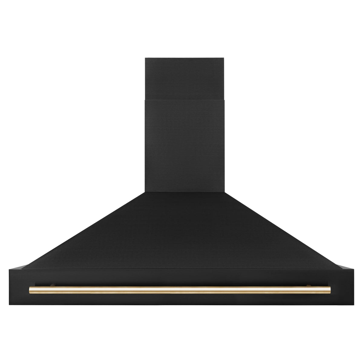 48 in. Black Stainless Steel Range Hood with Gold Handle A863