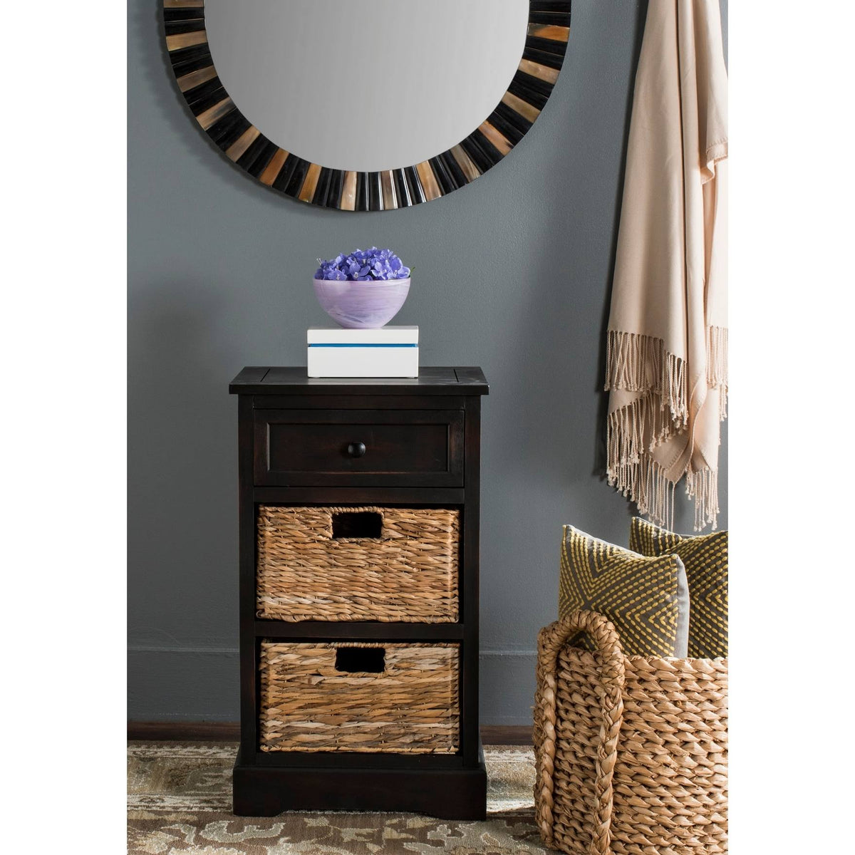 Brown Storage Side Table A34276