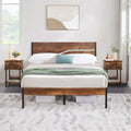 3-Piece Full Bedroom Set with Platform Bed Frame and 2 Nightstand I17668
