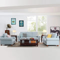 Linen Fabric Sectional Sofa Set, 3 Seater Loveseat T79257