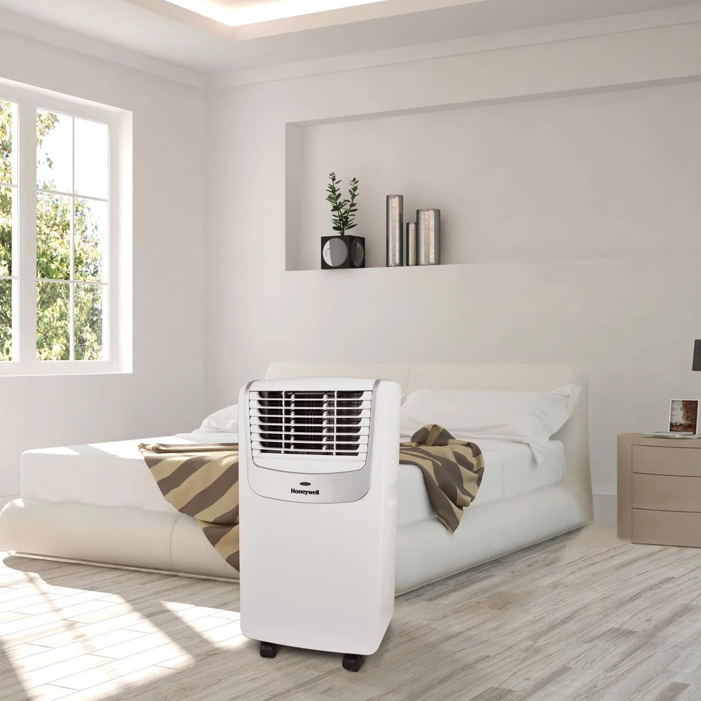 6,800 BTU 115-Volt Portable Air Conditioner with Remote, White/Black A647