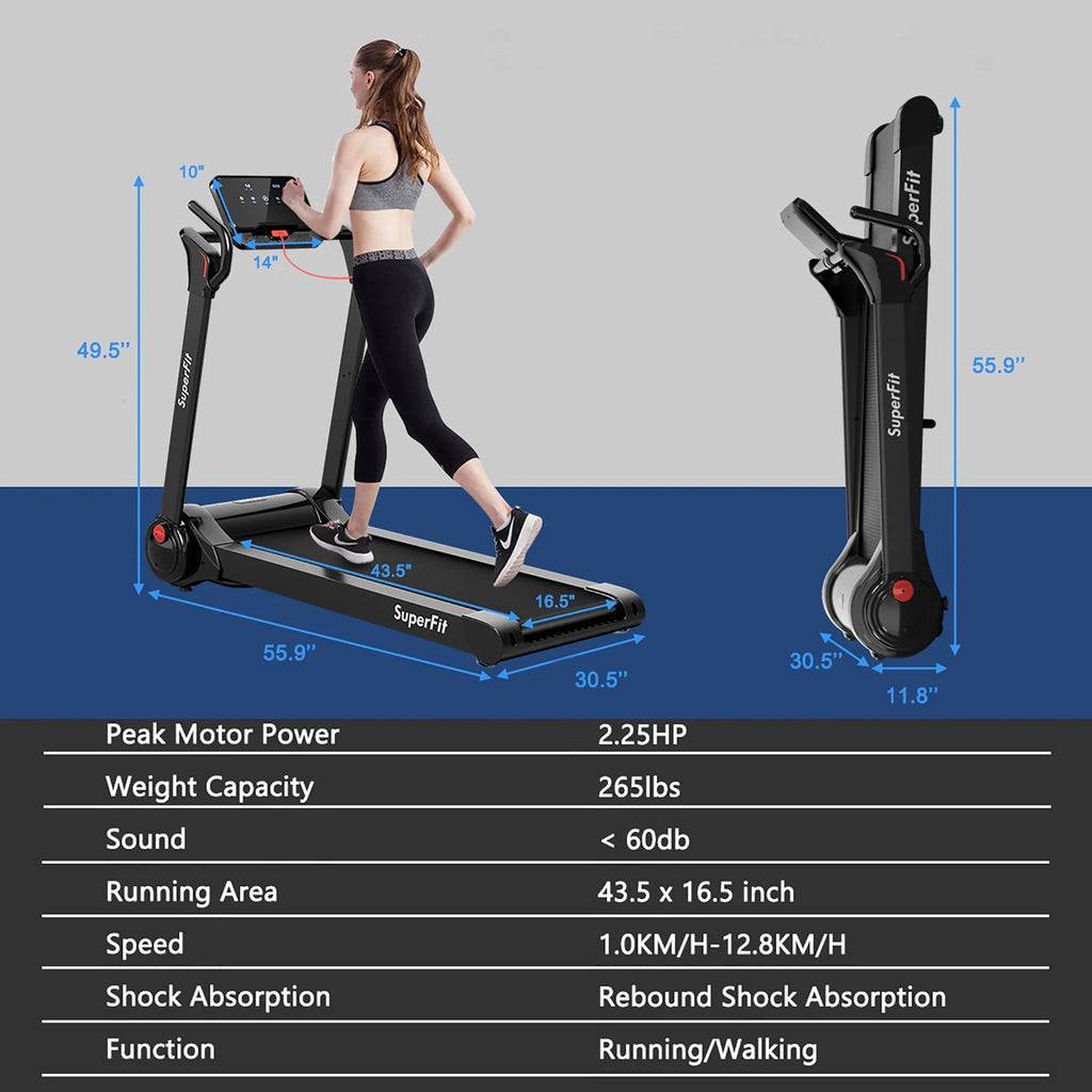 2.25HP Folding Electric Treadmill J979802
