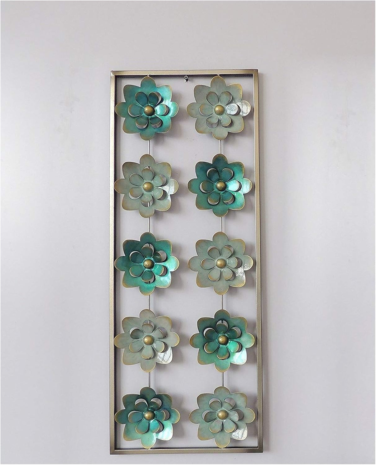 Wall Decor with Frame (Circles Earth Colors) Pack of 2 A562
