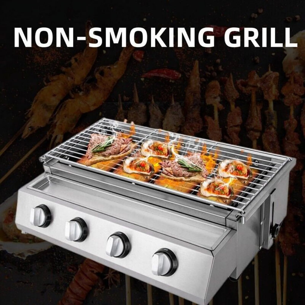 Stainless Steel 4 Burners Gas BBQ Grill P866127