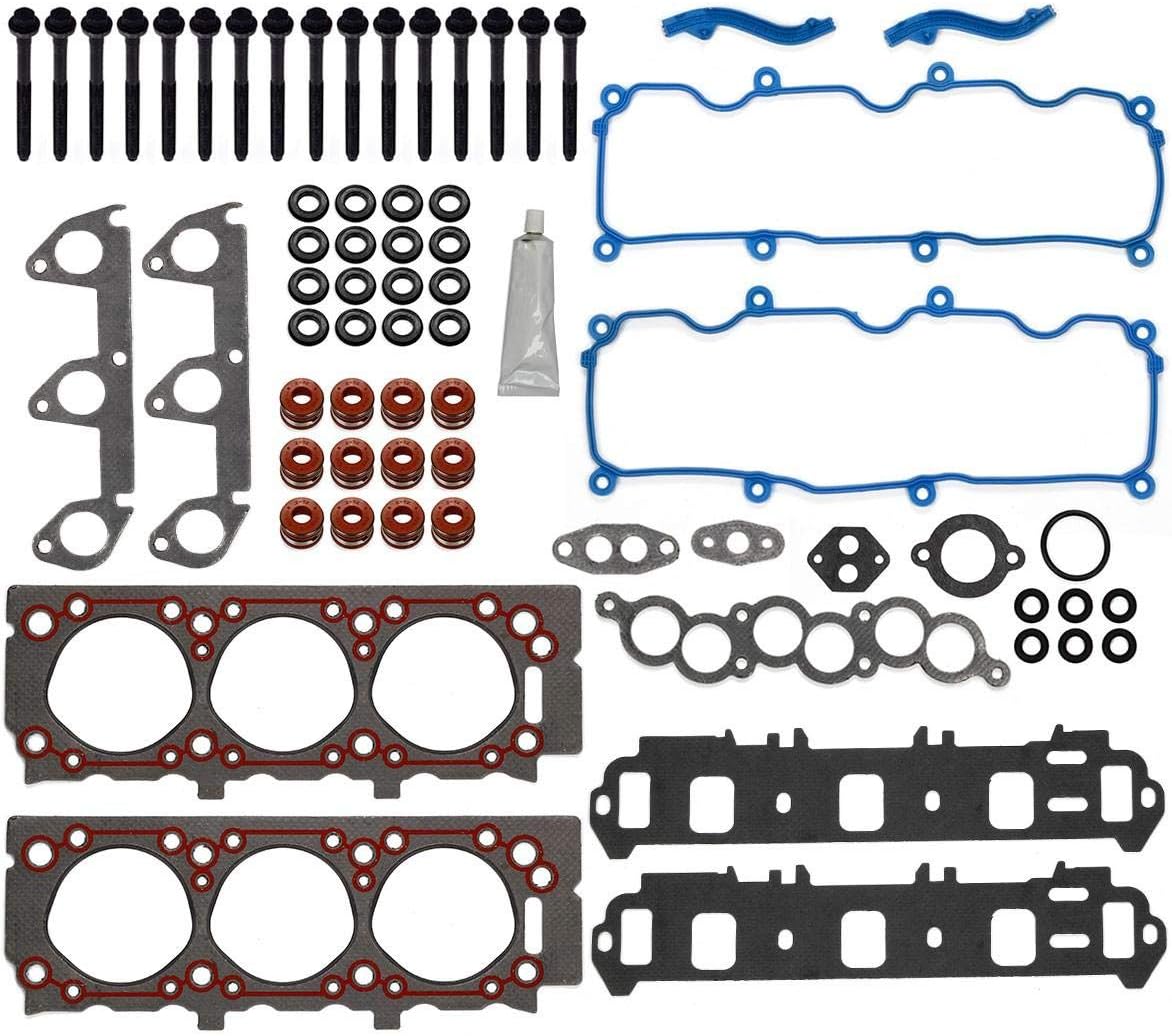 Cylinder Head Gasket with Bolts Kit Compatible with Ranger 1999-2001 3.0L Pack of 2 Z54385