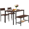 Dining Table Set for 4 with Storage Bench Z4236