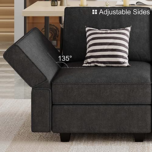 Light Grey 6 Seater Modular Sleeper Sofa Bed with Storage M902982