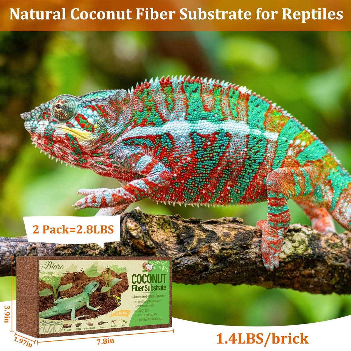 Natural Coconut Fiber Reptile Terrarium Bedding X43459