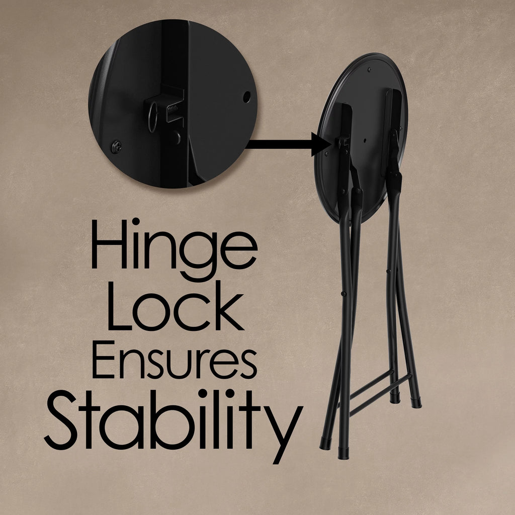 Black 18-inch Folding Stool P273