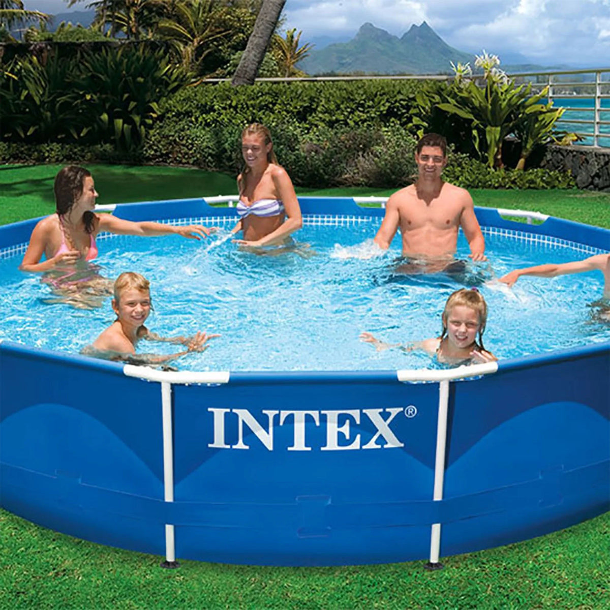 12' x 30 Round Metal Frame Swimming Pool with Filter Pump I863