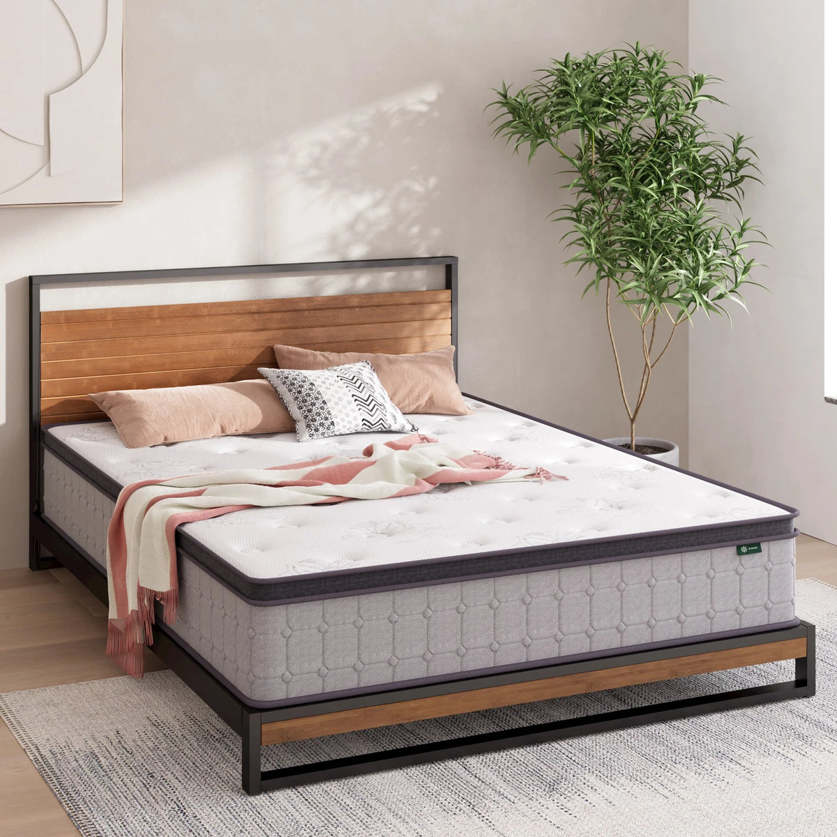 12 Hybrid Cooling Gel Memory Foam Pocket Spring King Mattress U427051