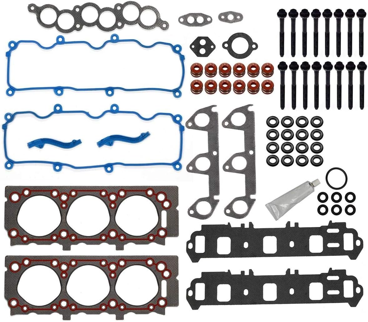 Cylinder Head Gasket with Bolts Kit Compatible with Ranger 1999-2001 3.0L Pack of 2 Z54385