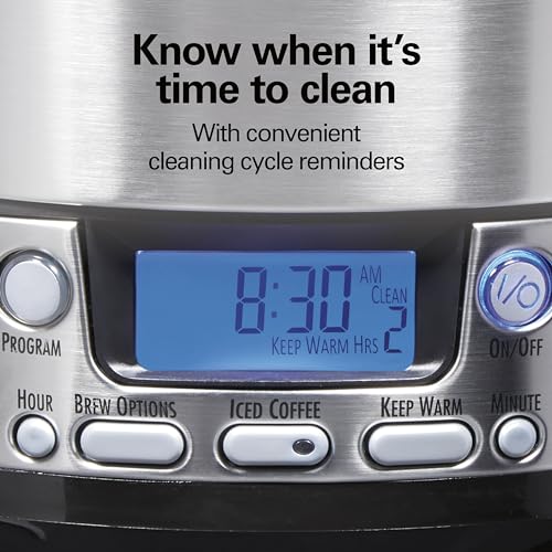 12 Cup Programmable Dispensing Coffee Maker with 60 oz Removable Reservoir, Black & Stainless Steel M400129