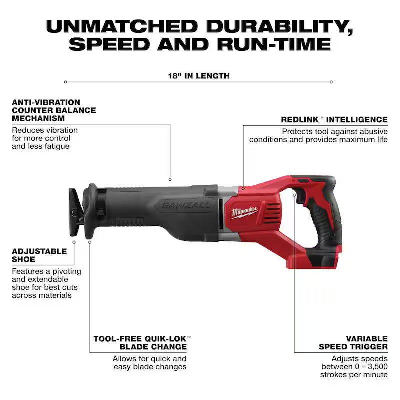 18V Lithium-Ion Cordless Reciprocating Saw with Starter Kit V597324