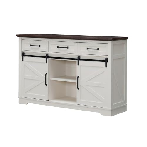 Dark Grey 53” Sideboard Cabinet with 2 Doors and 3 Drawers G4026