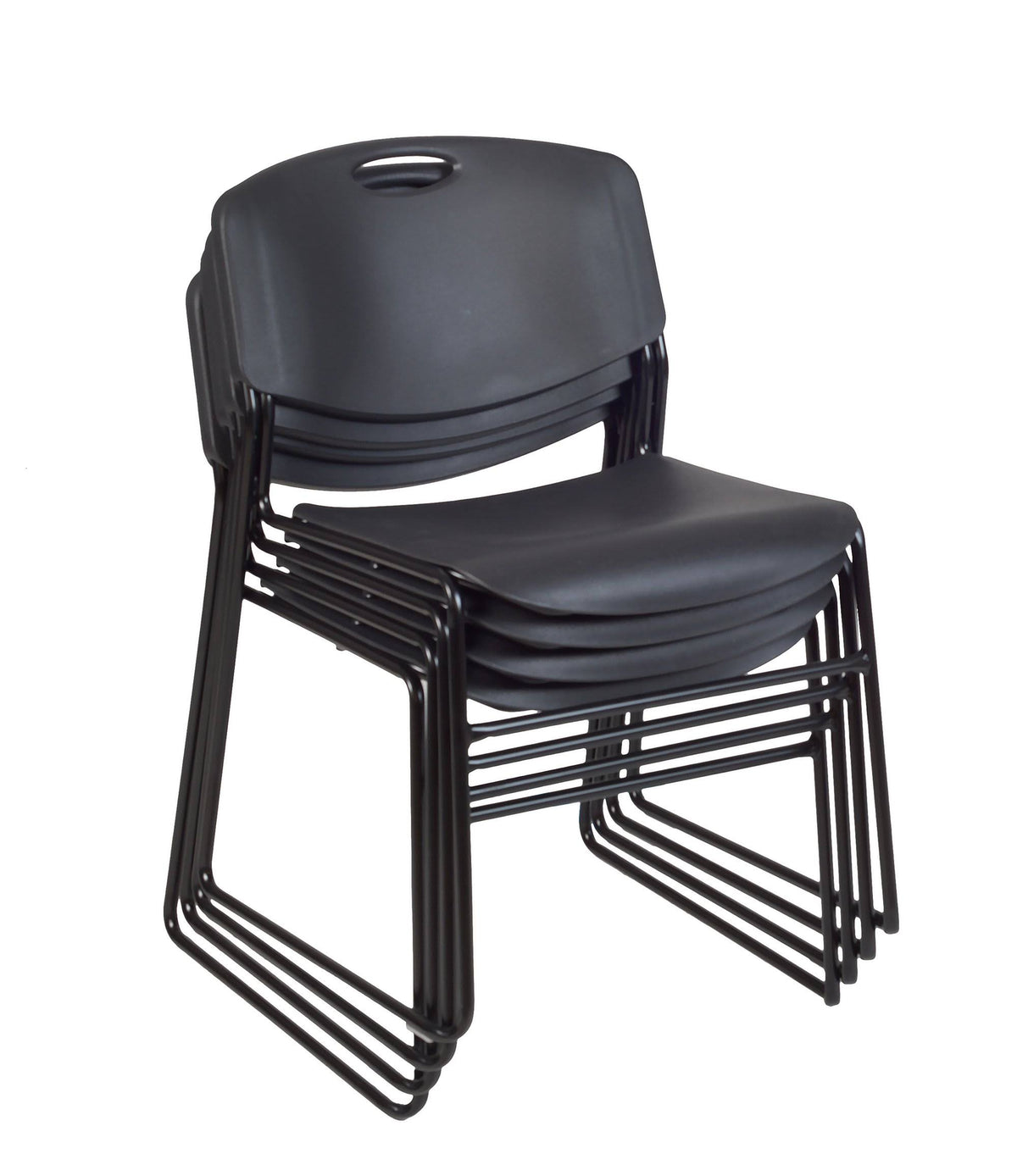 Black Training Table and 2 Stack Chairs J1064