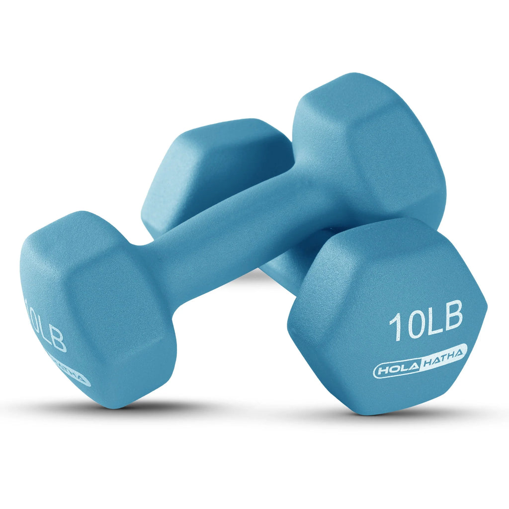 5, 10 & 15 Pound Neoprene Dumbbell Weight Set with Storage Rack P99469