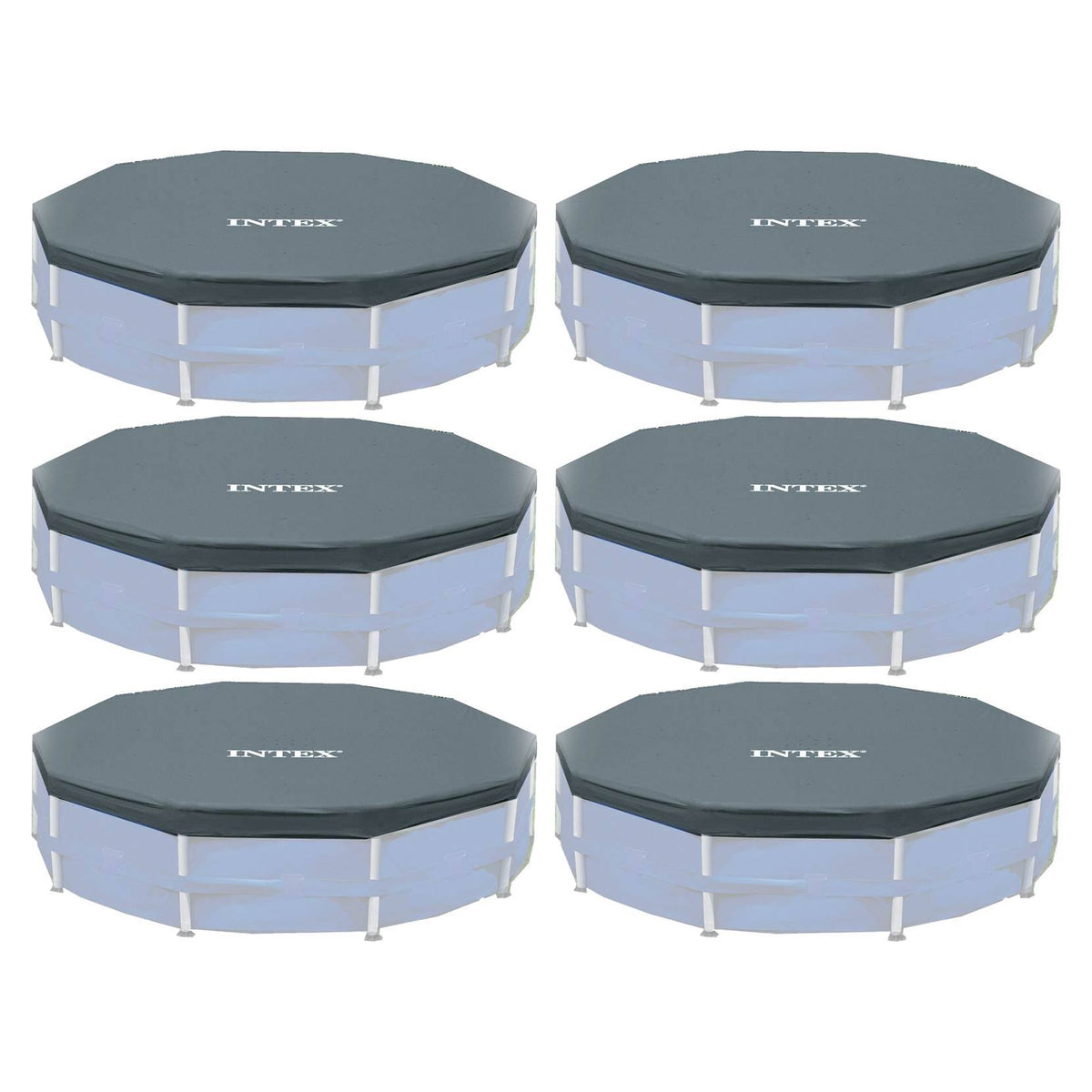 12 Foot Round Frame Above Ground Swimming Pool Debris Cover 6 Pack U467877
