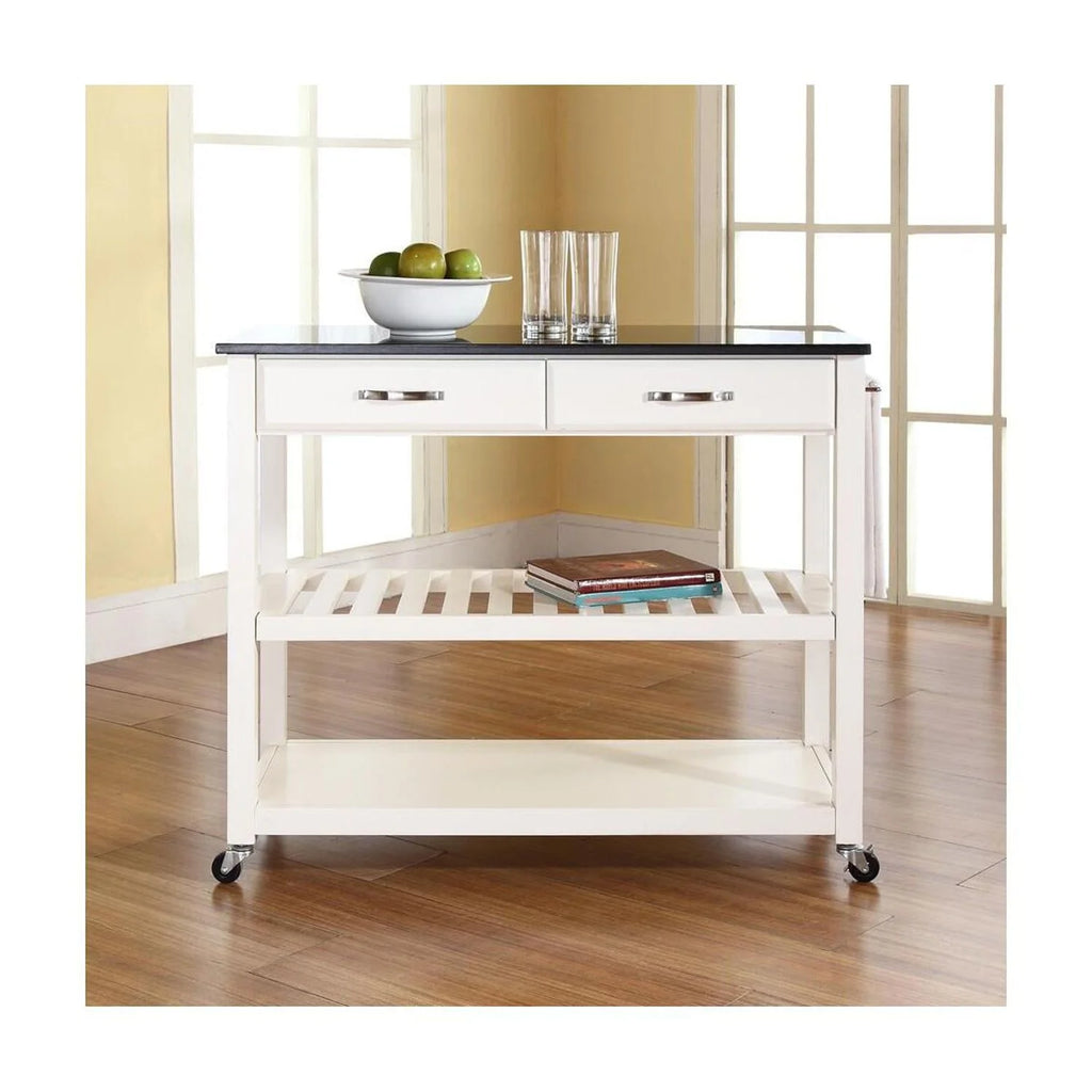 Kitchen Prep Cart White/Black L907