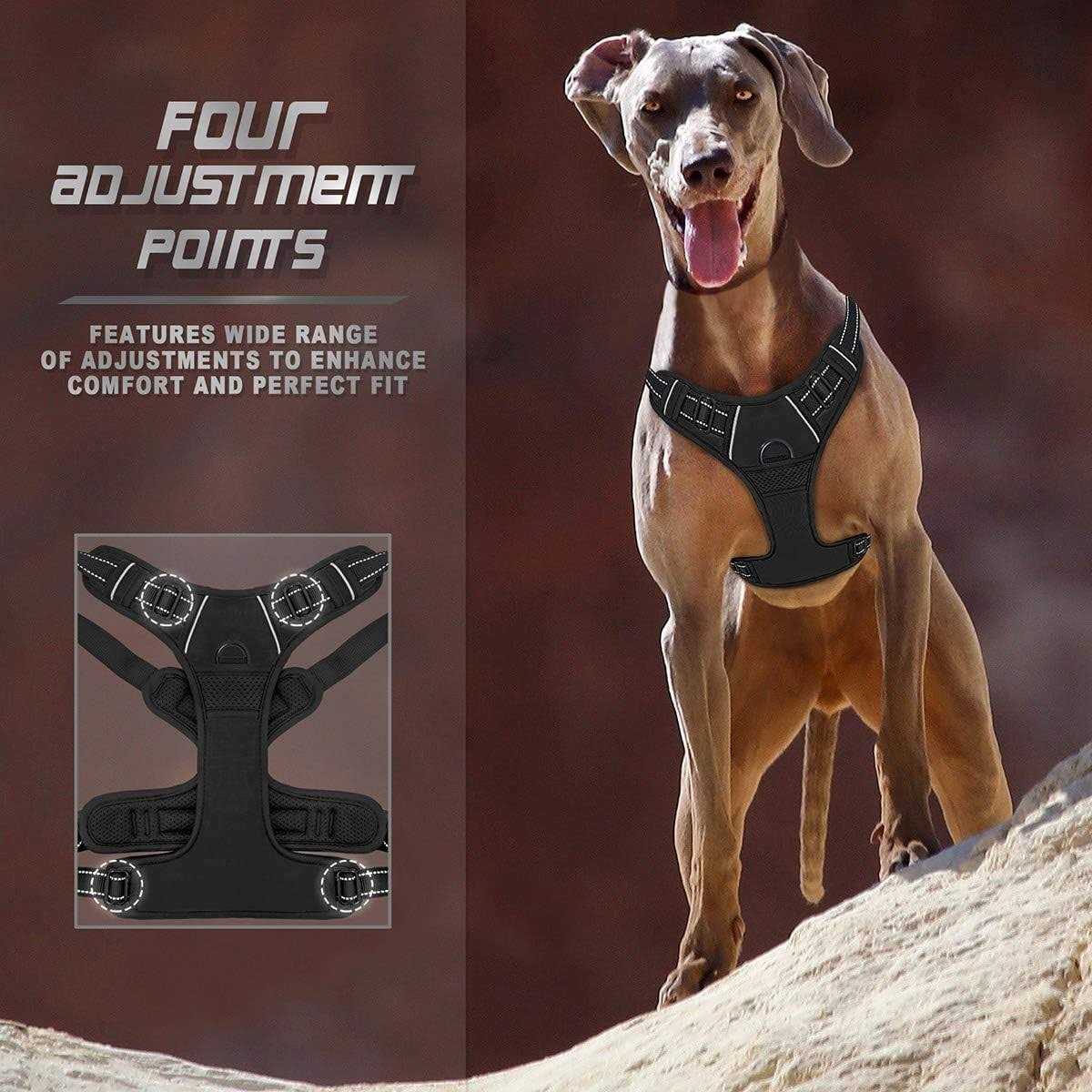 No Pull Dog Harness Front Clip Heavy Duty Reflective J817