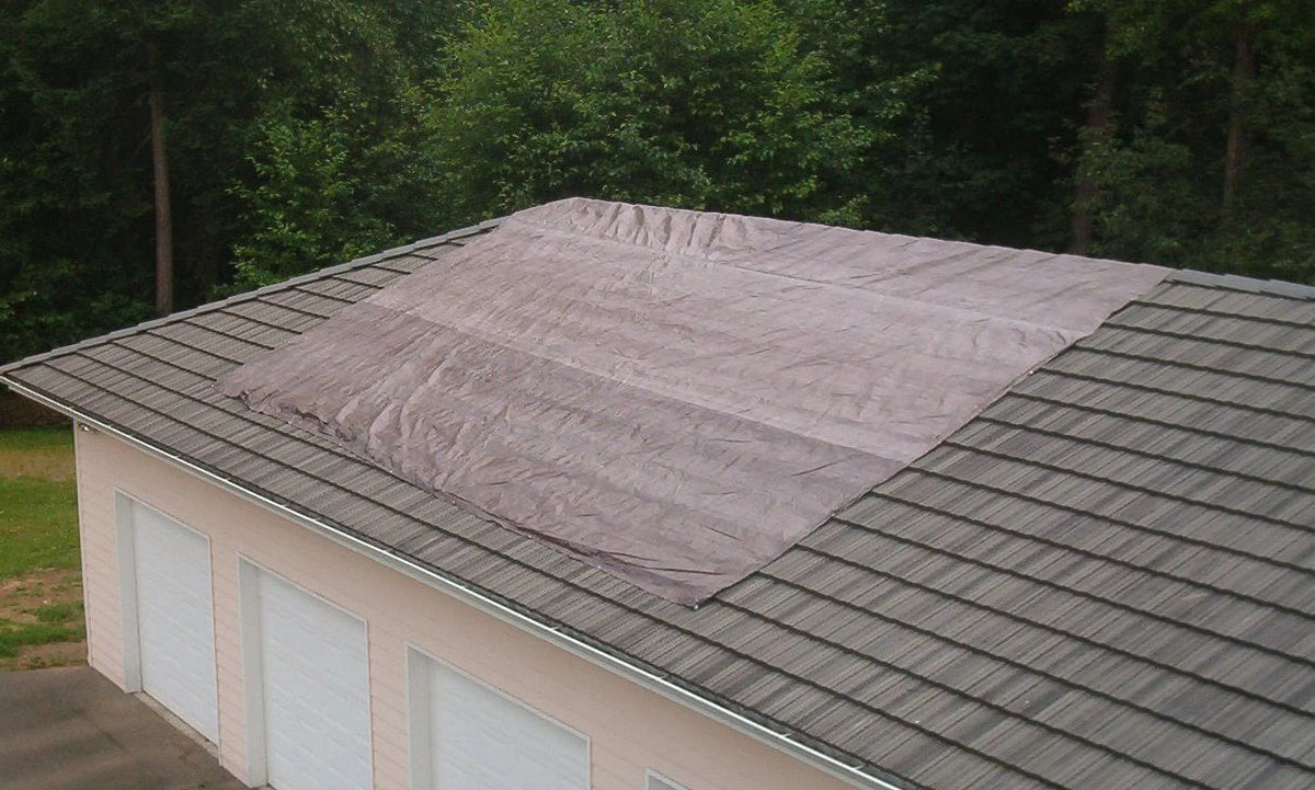 12 ft. W X 16 ft. L Light Duty Polyethylene Tarp Brown/Green I11895
