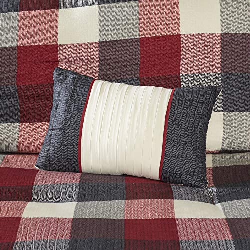 Red King 7 Piece Down Alternative Comforter Set Q4671