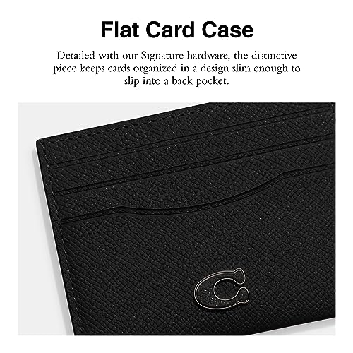 Flat Card Case in Crossgrain Leather, Chalk W944074