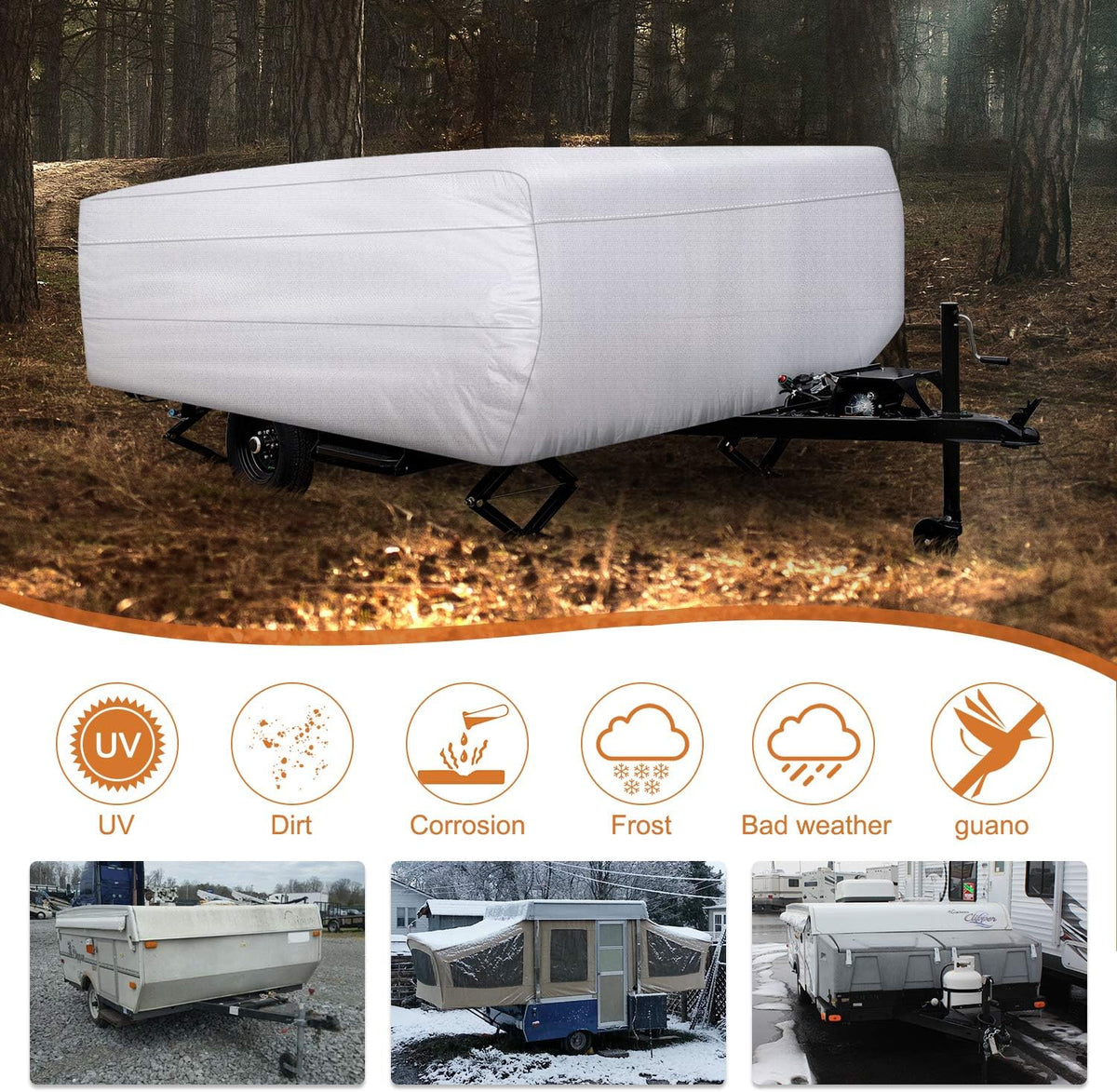 Folding Camper Cover 150D Diamond Fabric 10'-12' D82145