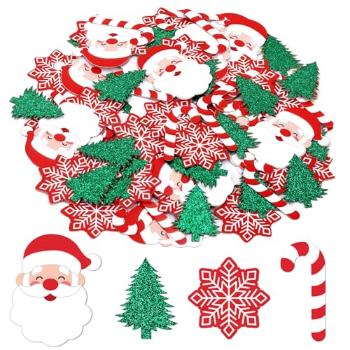 Christmas Confetti Glitter Tree Decorations Santa Claus Snowflakes Candy Canes Sprinkles N759