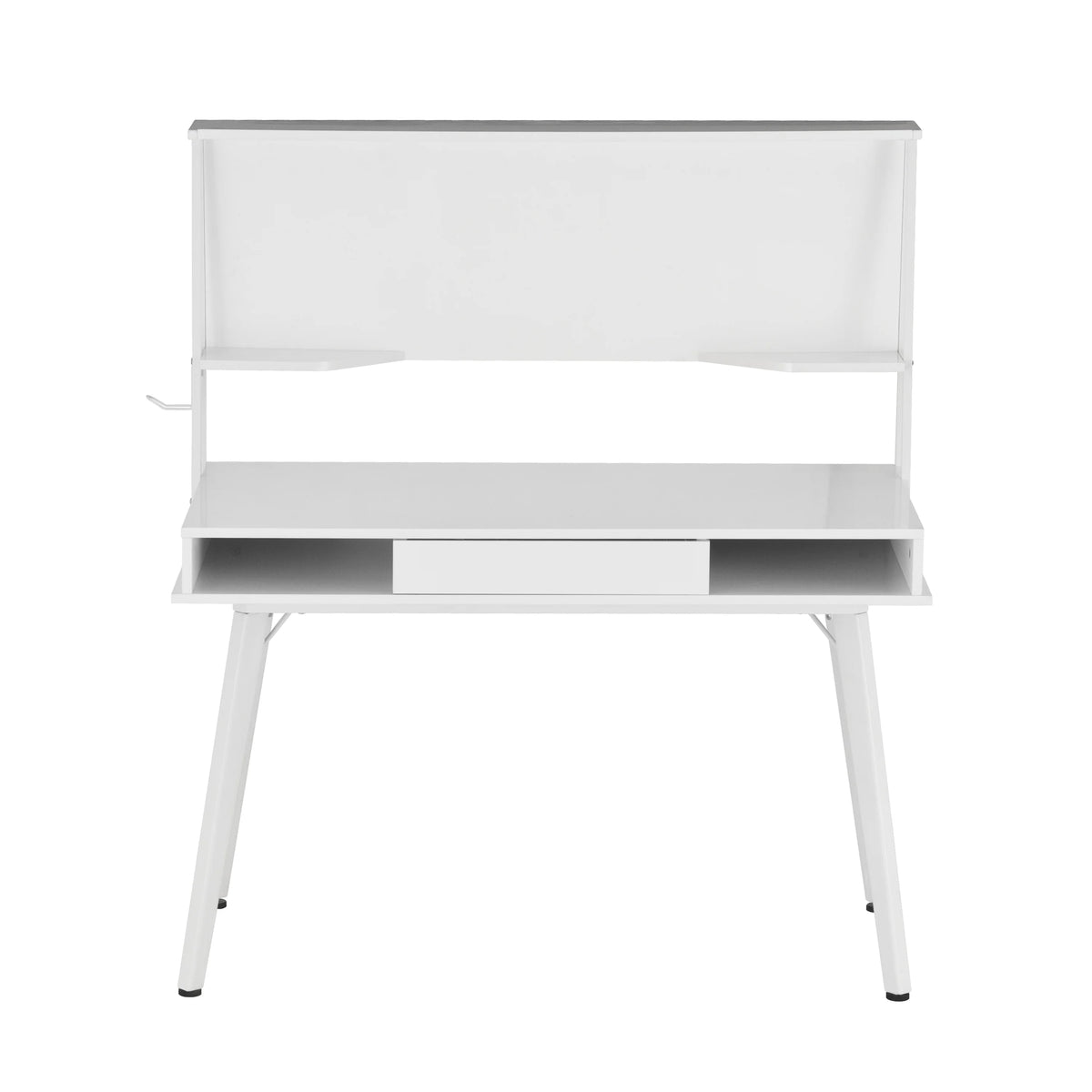 White Computer Desk With Storage & Dry Erase White Board T784