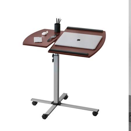 Mahogany Rolling Adjustable Laptop Cart J807