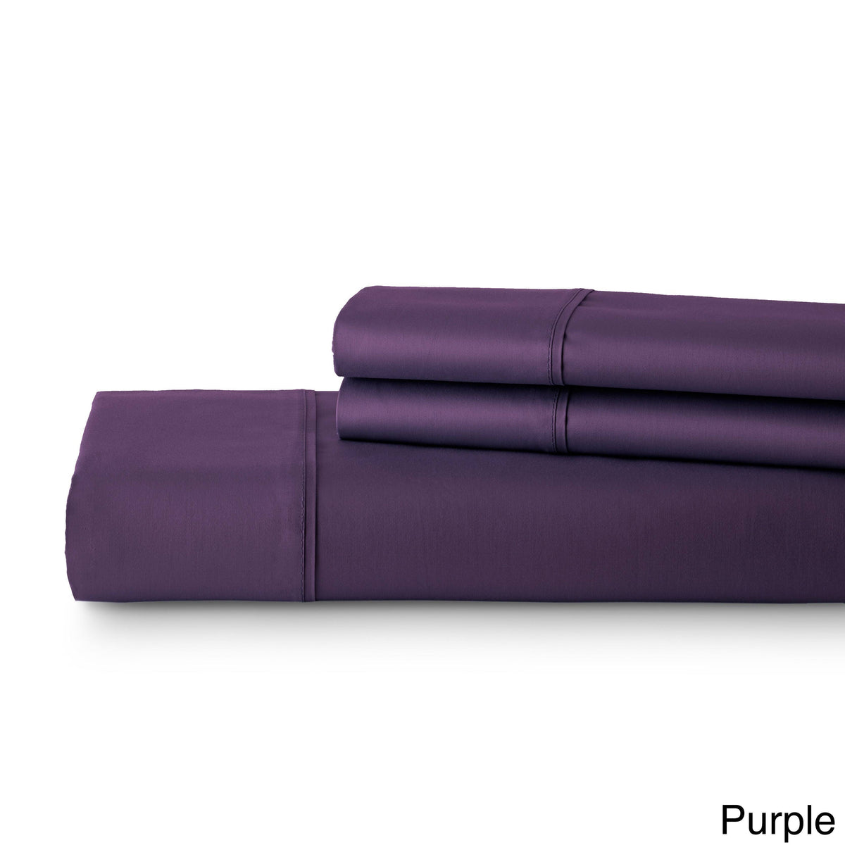 Purple Cotton Sateen Duvet Cover Set King / California King 3 Piece K813953