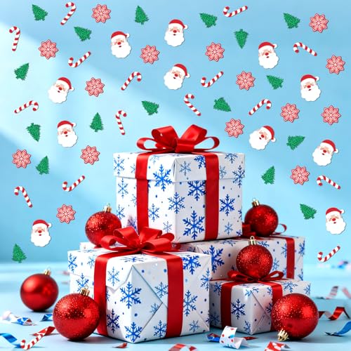 Christmas Confetti Glitter Tree Decorations Santa Claus Snowflakes Candy Canes Sprinkles N759
