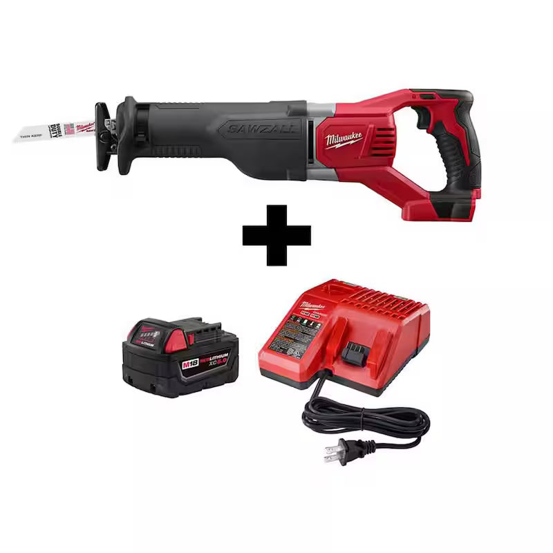 18V Lithium-Ion Cordless Reciprocating Saw with Starter Kit V597324