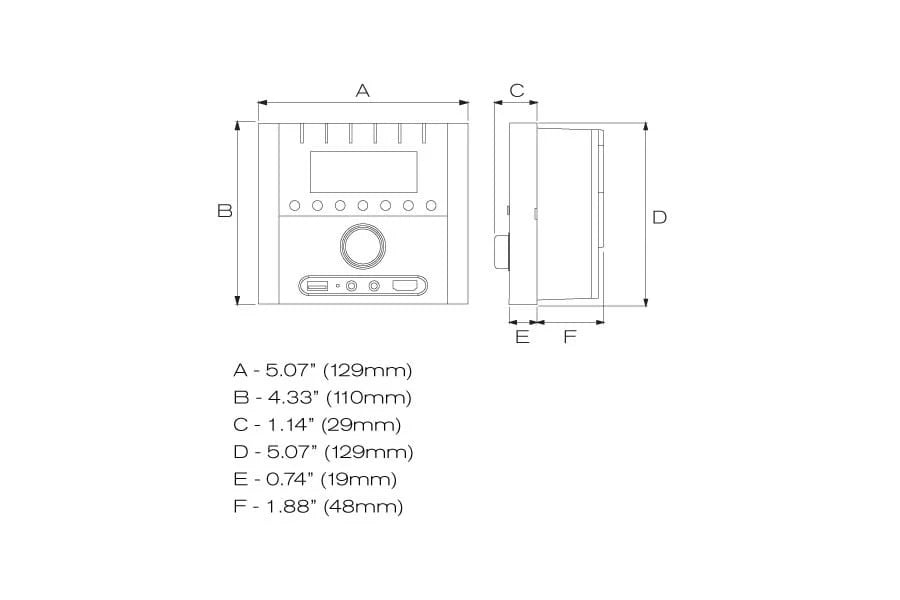 Bluetooth RV Receiver Stereo with 5.25 Speakers Y653767