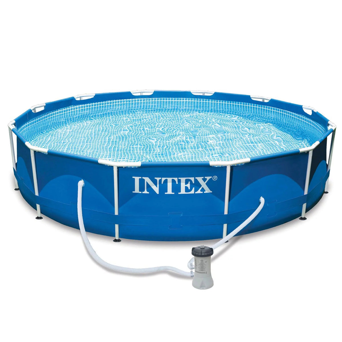 12' x 30 Round Metal Frame Swimming Pool with Filter Pump I863