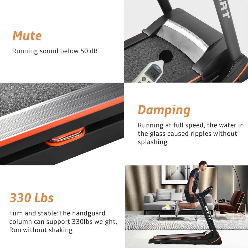 3.5 HP Folding Treadmill 330 LB Capacity D747432