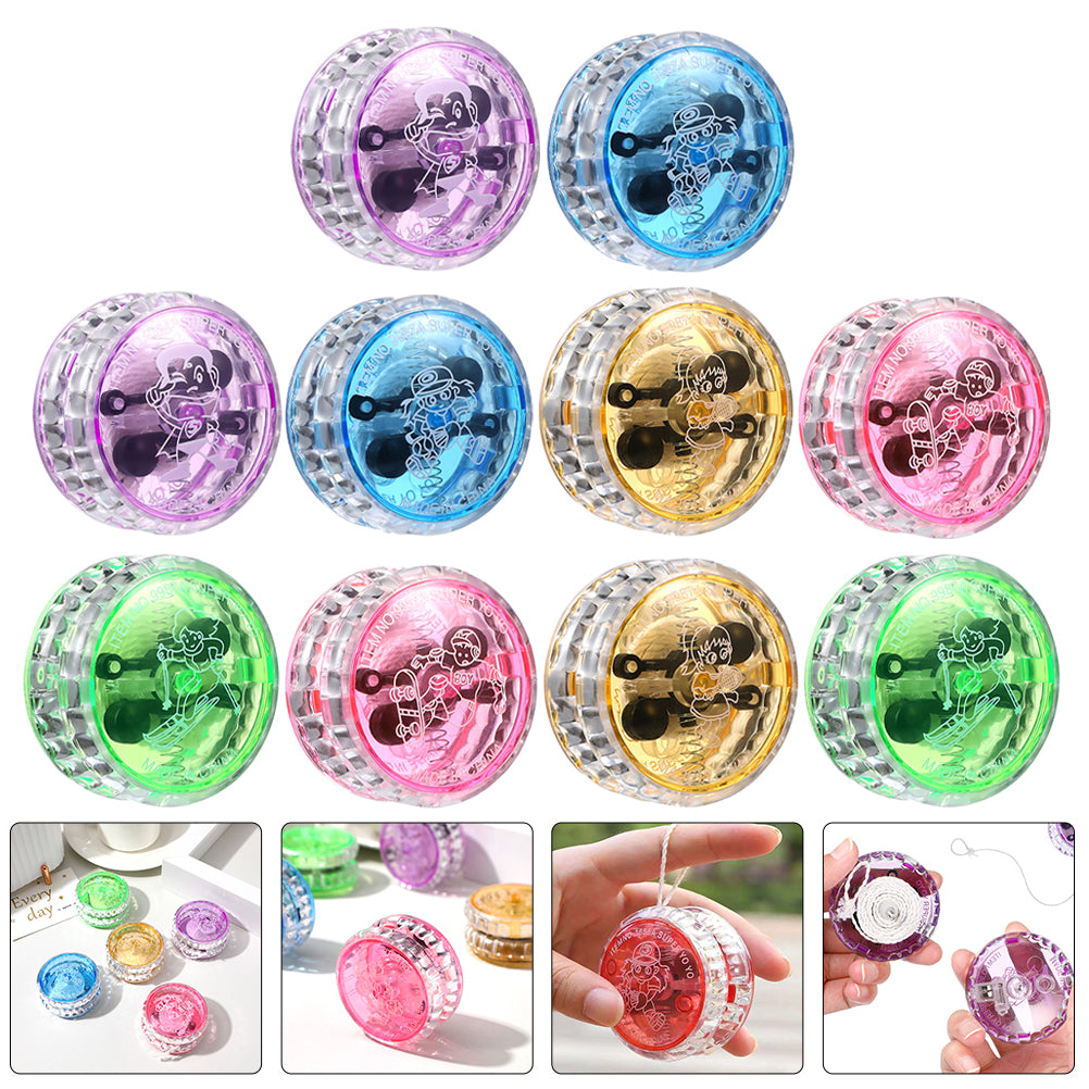 10Pcs LED Yo-yo Toy Light up Yo-yo Responsive Ball Toy D988