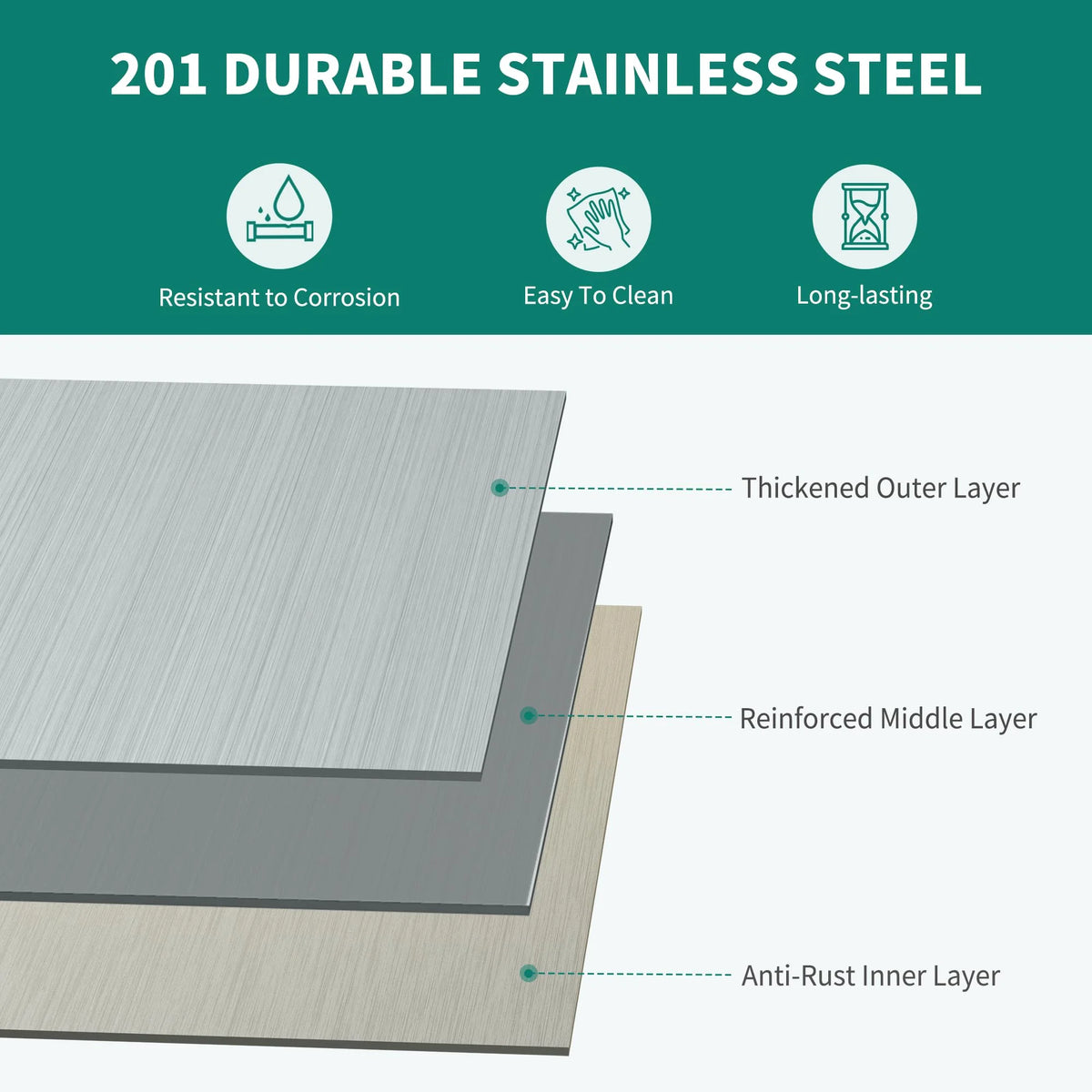 Stainless Steel 4 Tier Storage Shelf I149398