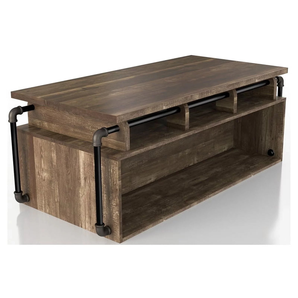 Modern Wood Lift-Top Coffee Table in Reclaimed Oak S180611