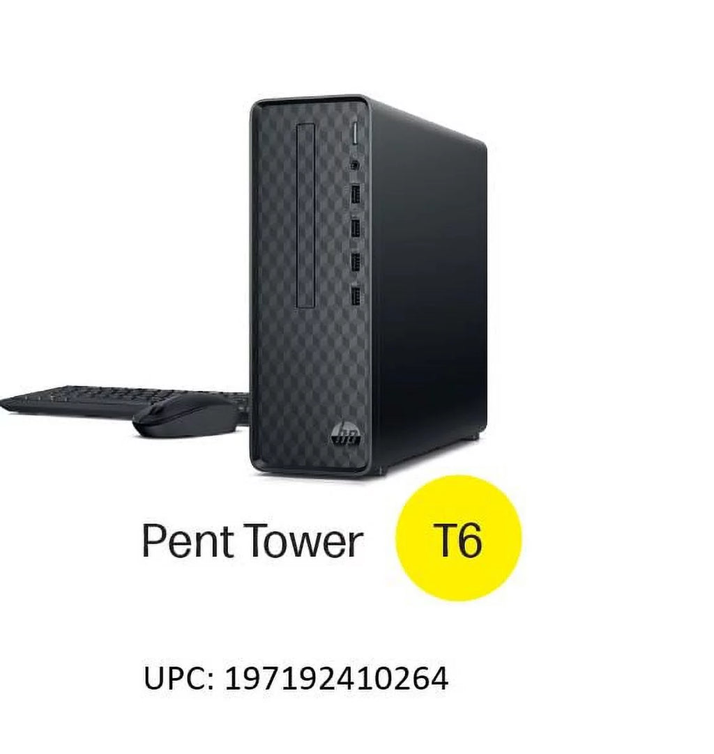 Black Intel Pentium 8GB 256GB SSD Windows 11 Desktop Tower L987