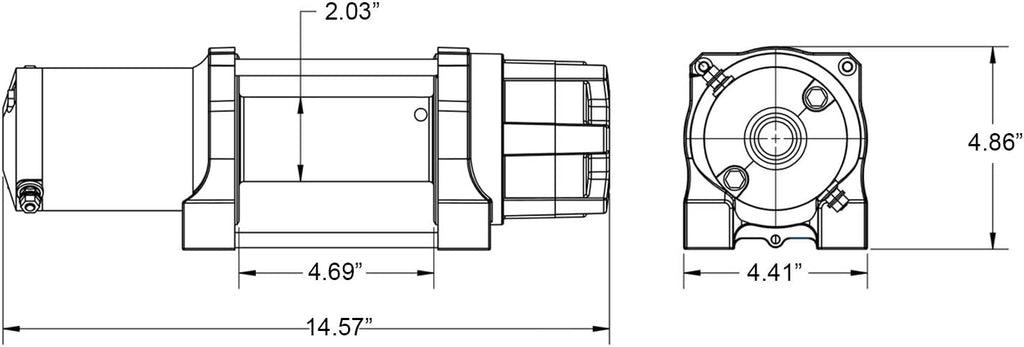 Black Ops 6000 lb Winch with Winch Mounting Plate A636