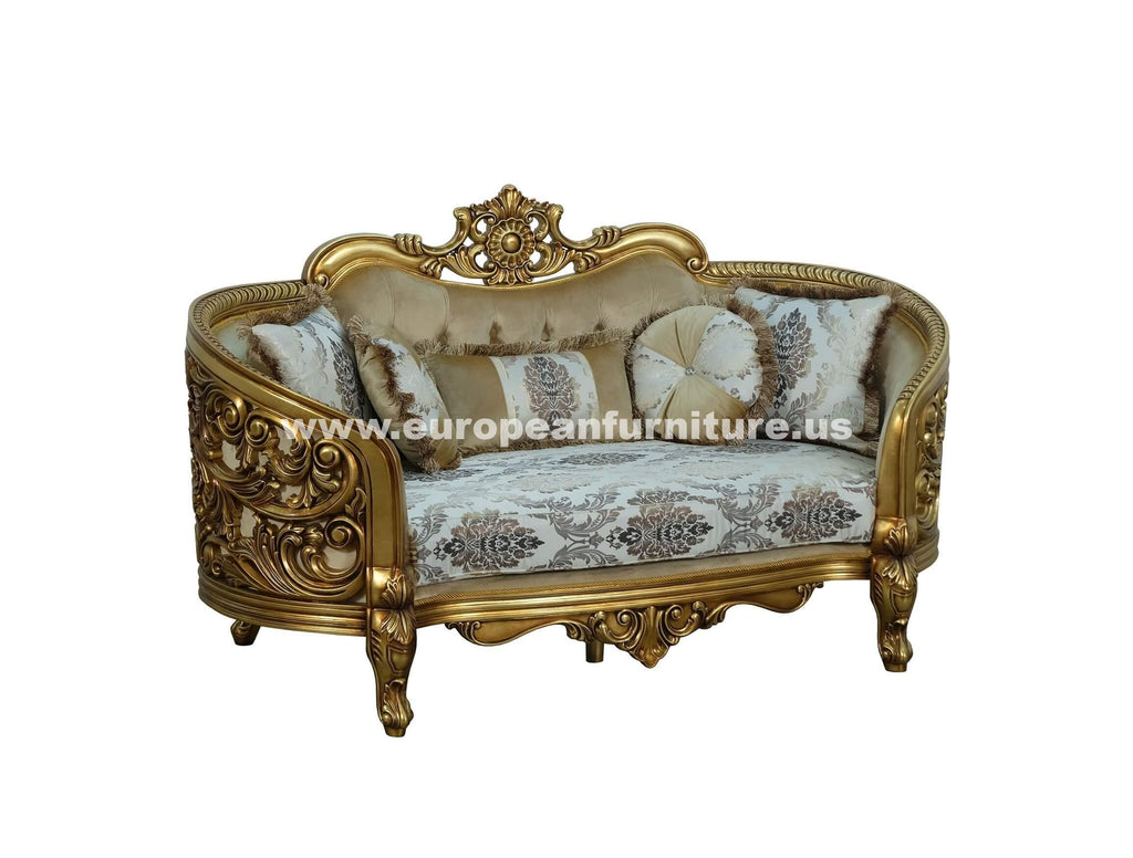 Antique-Bronze Jacquard Fabric Sofa Set 2 L1054