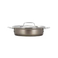 1 Quart 24 oz Hotstone Taupe Round Casserole with Lid X46318