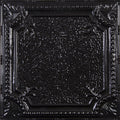 Textured Black Satin Nail Up Tin Ceiling Tile X97907