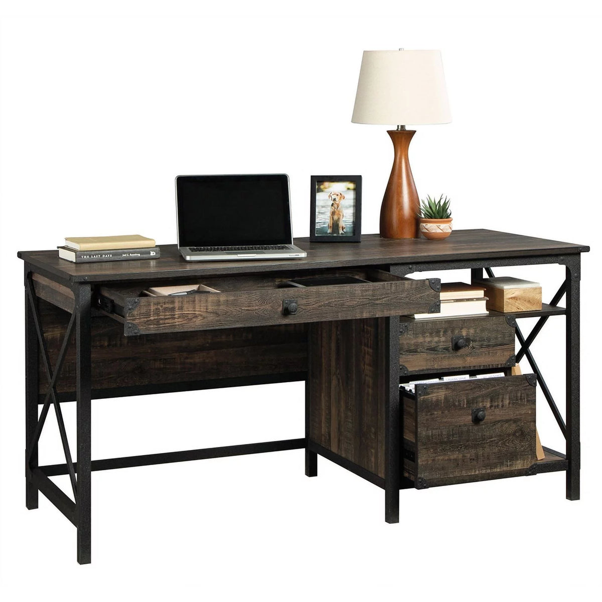 Computer Desk & Computer Hutch H69064
