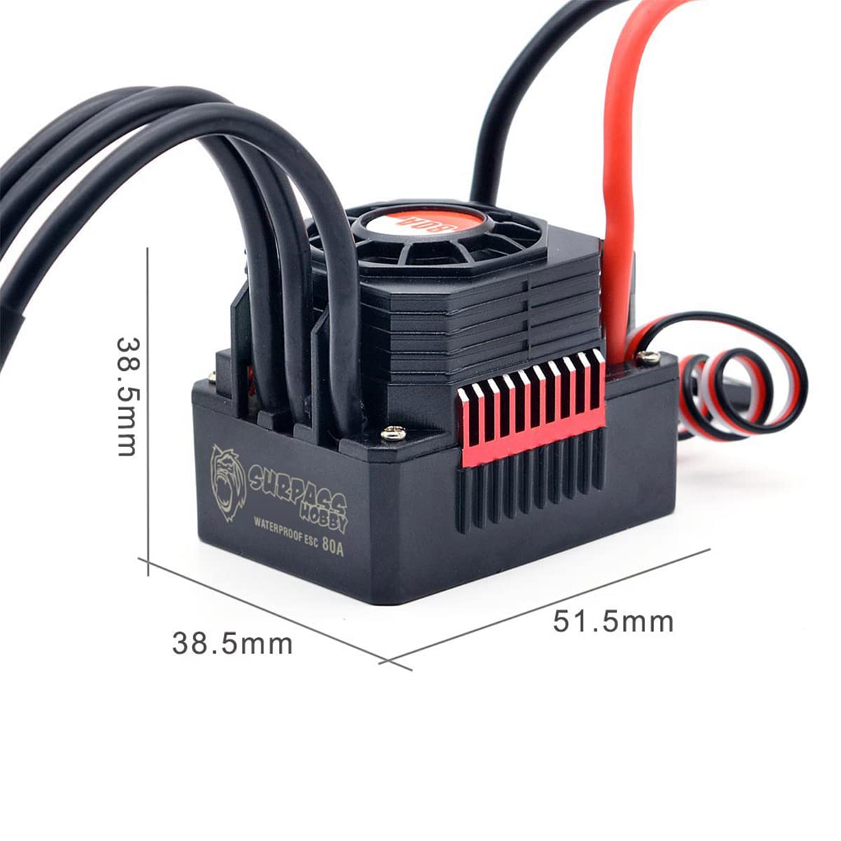 Waterproof Brushless Motor 3660 3500KV, 80A ESC & Programming Card Combo Set for 1/10 1/8 RC Car Truck Y847091
