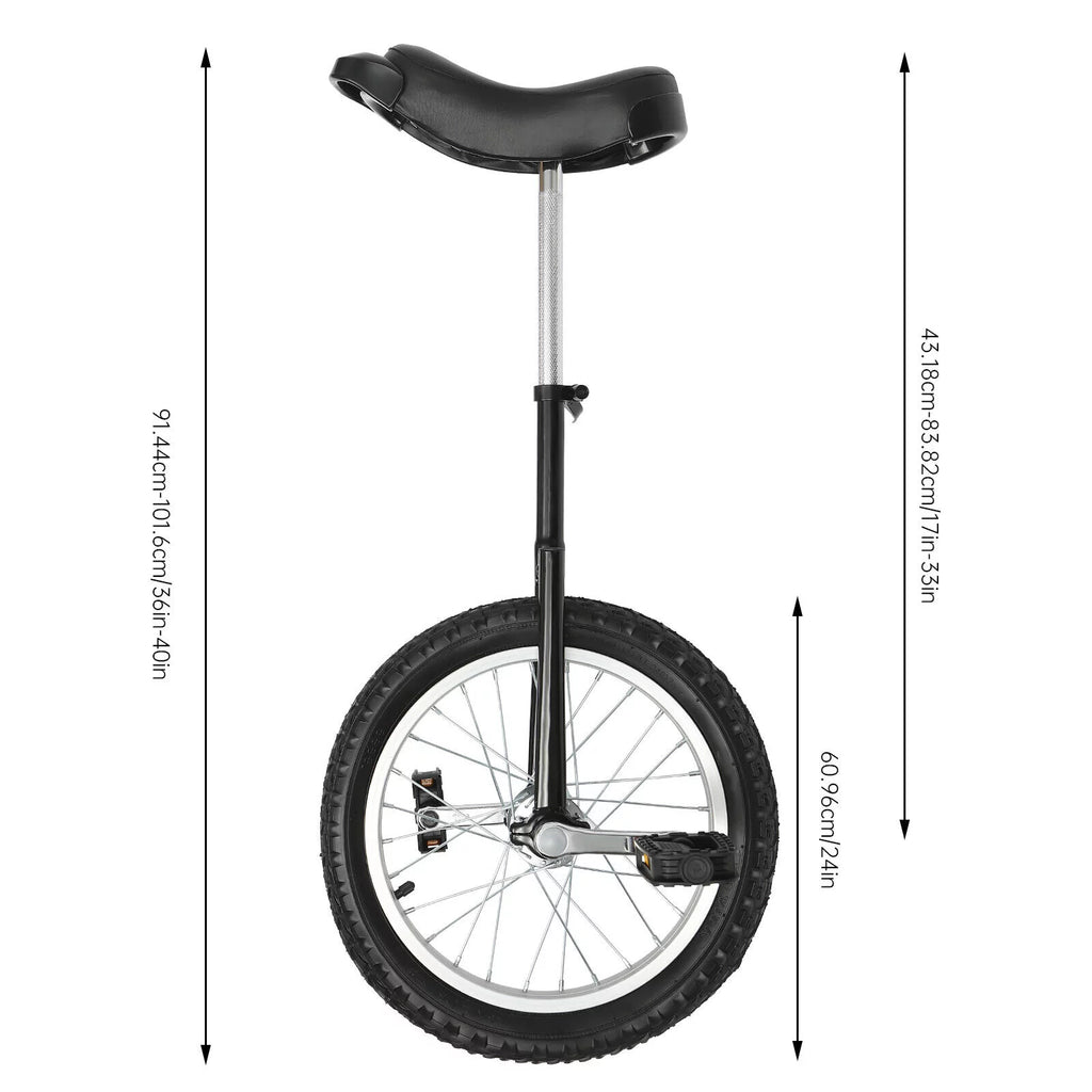 24 Inch Wheel Outdoor Unicycle Adjustable Seat Exercise Bicycle M31509