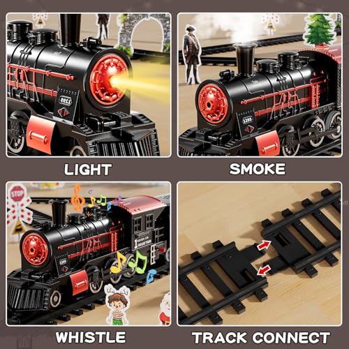 Electric Alloy Train Toy with Sound, Lights and Smoke E1921