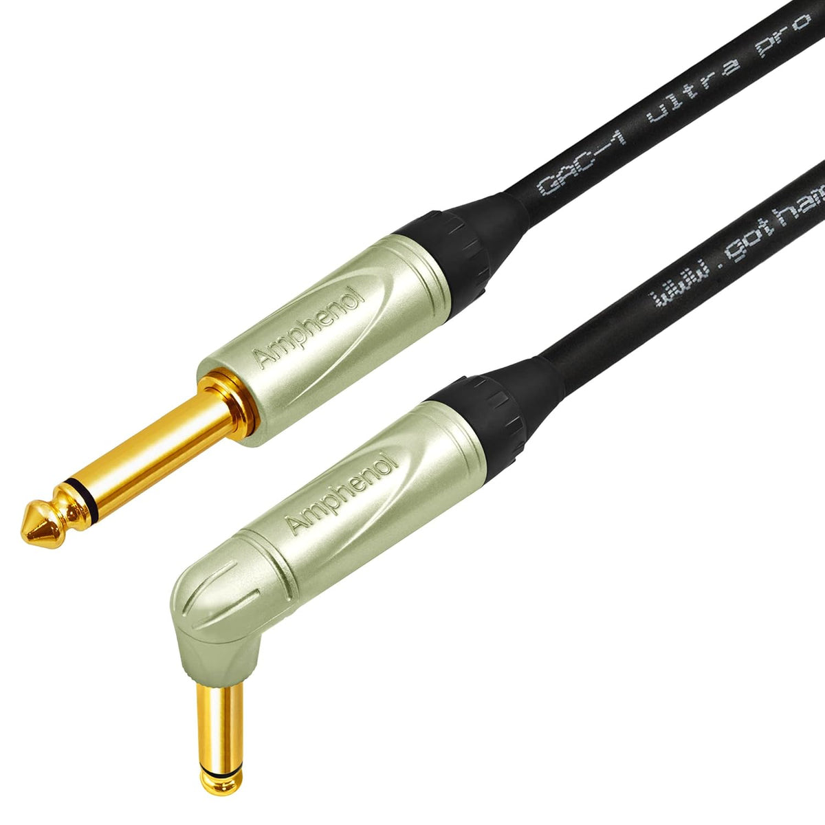 40 Foot Low-Capacitance Guitar Bass Instrument Cable with Gold TS Connectors R89062